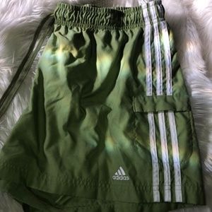 Green Adidas Athletic Shorts